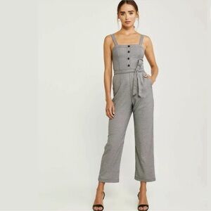 American Eagle Outfitters Gray Jumpsuit Sz L